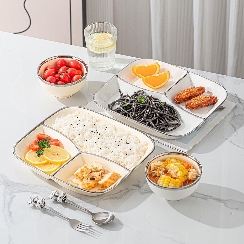 Đĩa Ăn Nhiều Ngăn Nhẹ Sang Trọng Dành Cho Người Lớn