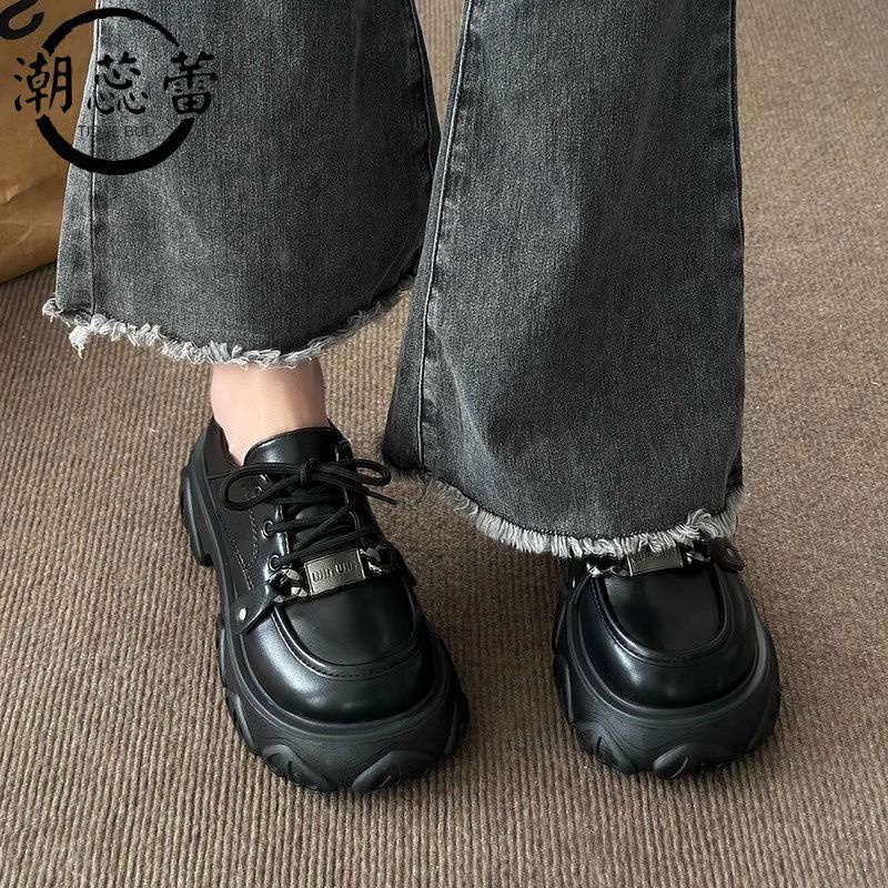 Mới Giày Lười Da Đế Dày Thời Trang Dành Cho Nữ