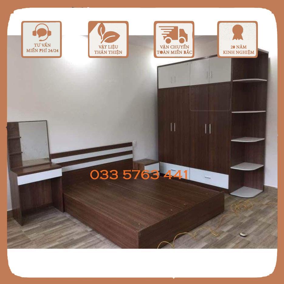 Combo Giường tủ cao cấp chất liệu MDF phủ melamine