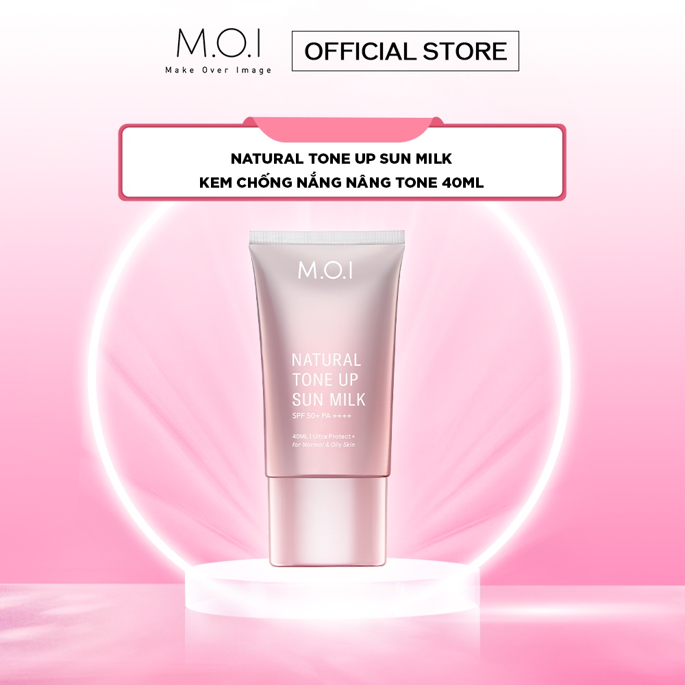 Kem chống nắng Nâng tông M.O.I Natural Tone Up Sun Milk 40ml