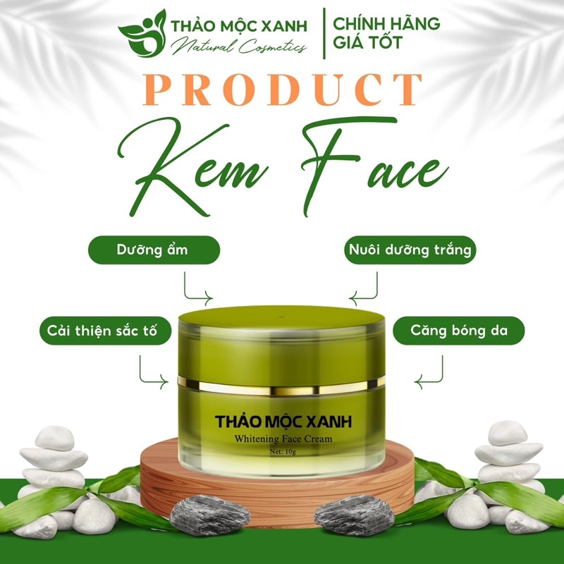 [Sỉ 10 lọ] Kem Face Thảo Mộc Xanh 20g
