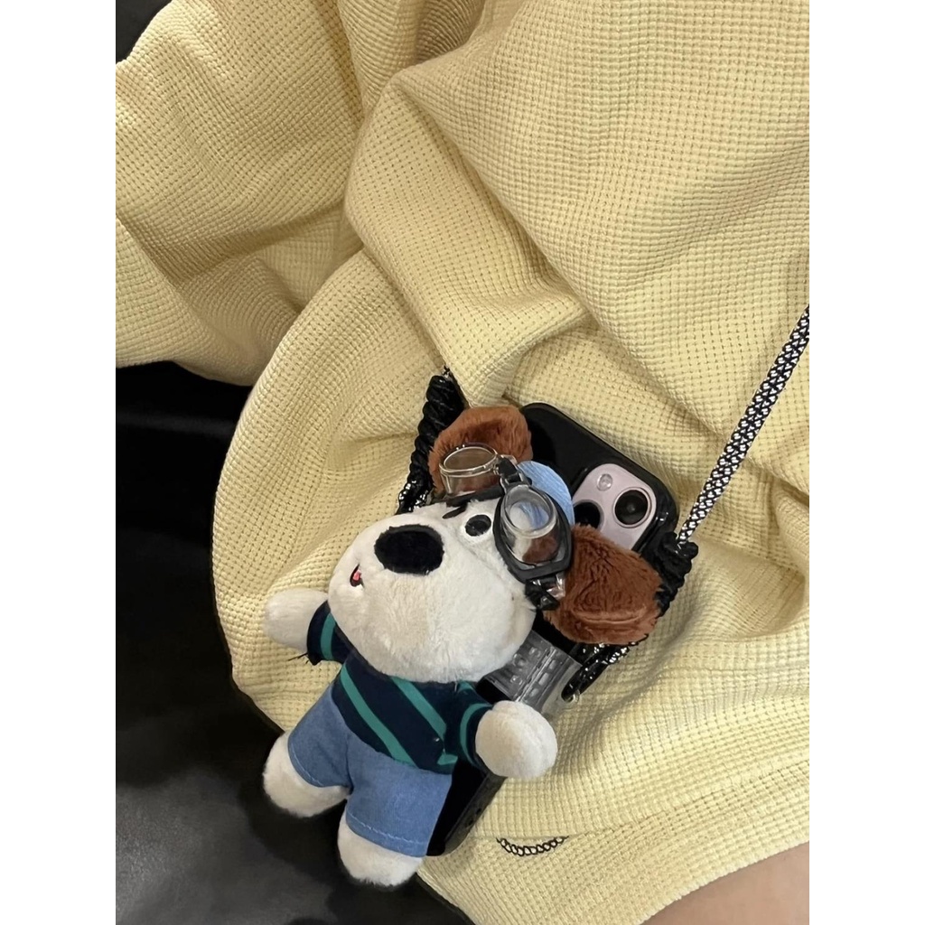 Ốp Điện Thoại Gắn Búp Bê Hình Chú Chó Ba Chiều Cho apple Iphone 14 13promax Mới