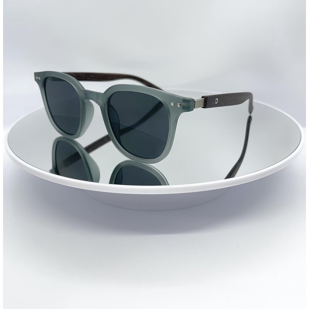 Kính râm gọng vân giả gỗ Unisex có thể thay tròng cận K02