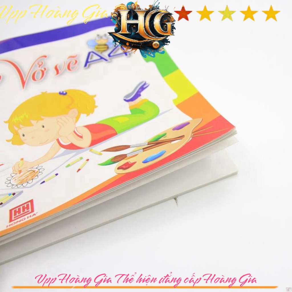 Vở vẽ A4 Hồng Hà 40 trang gáy ghim 4931 - Hồng Hà - Vpp Hoàng Gia