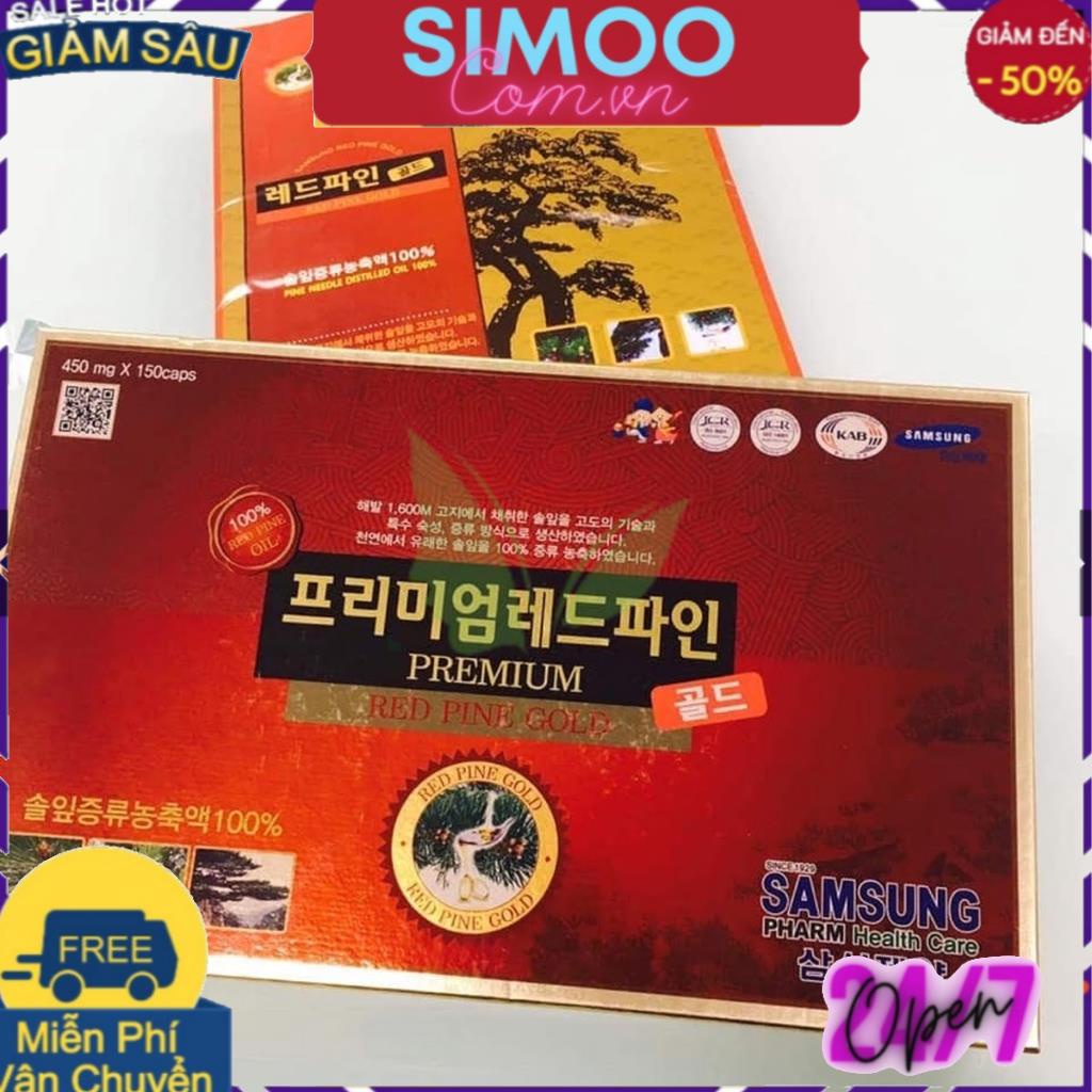 [CHUYÊN SỈ CHÍNH HÃNG] TINH DẦU THÔNG ĐỎ PREMIUM RED PINE HỘP 150 VIÊN CỦA SAMSUNG PHARM HÀN QUỐC