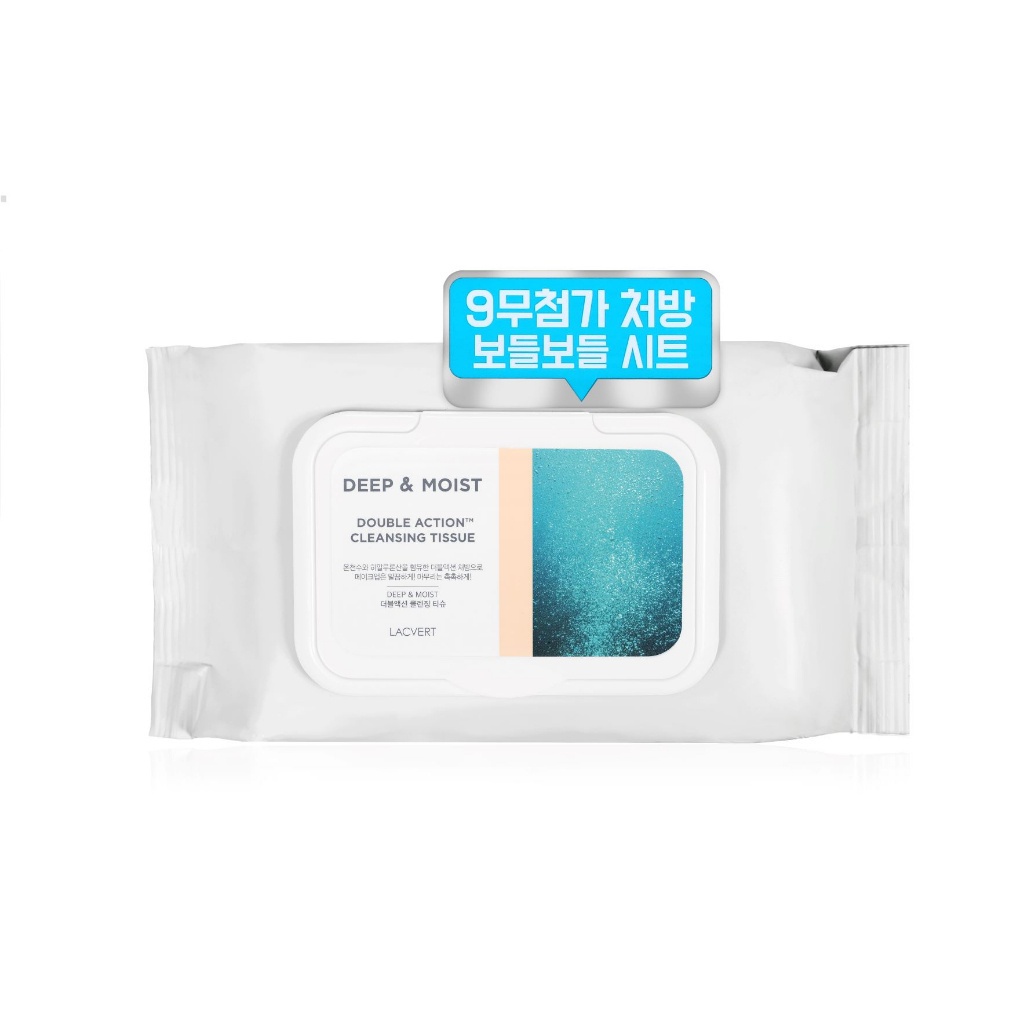 Khăn ướt tẩy trang Essance Lacvert Deep & Moist Double Action Cleansing Tissue 80 Tờ/278g