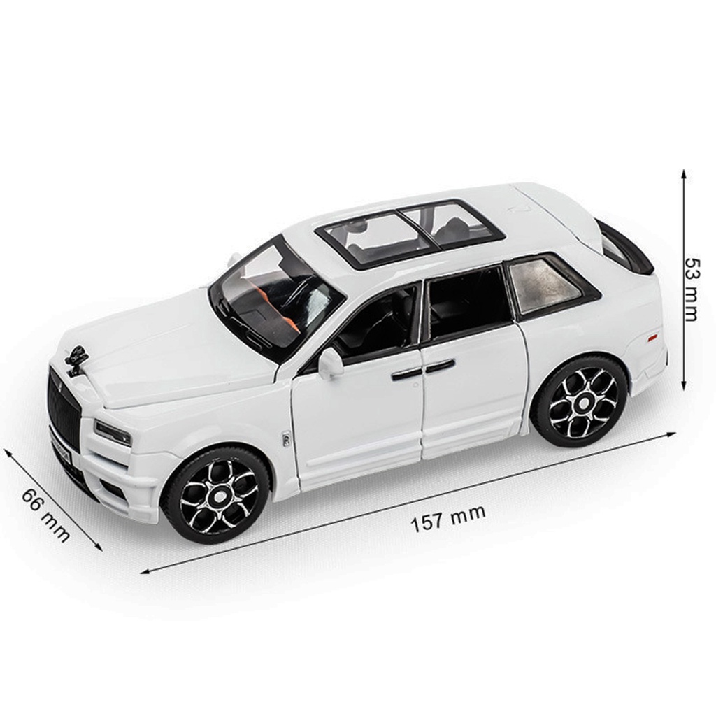 Xe mô hình bằng sắt Rolls Royce Cullinan TẶNG BIỂN SỐ tỉ lệ 1:32 kèm đế hãng Urban