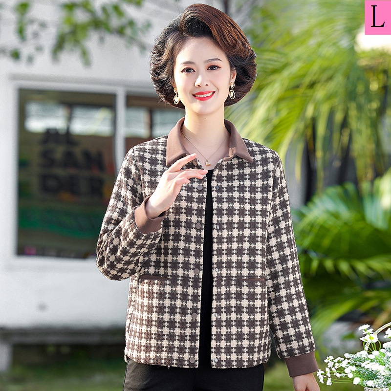 Áo Khoác Gió Tay Dài Phong Cách Mới 2023 Cho Phụ Nữ Trung Niên 50 Tuổi