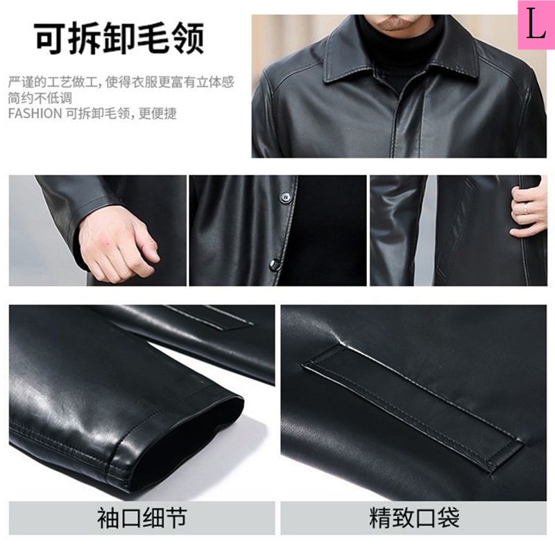 Áo Khoác Gió Dáng Dài Lót Lông Cừu Dày Dặn Thời Trang Thu Đông Cao Cấp Dành Cho Nam Trung Niên