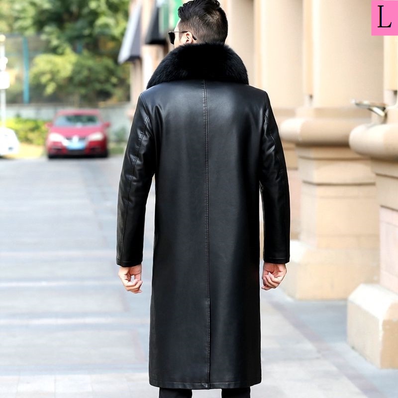 Áo Khoác Gió Dáng Dài Lót Lông Cừu Dày Dặn Thời Trang Thu Đông Cao Cấp Dành Cho Nam Trung Niên