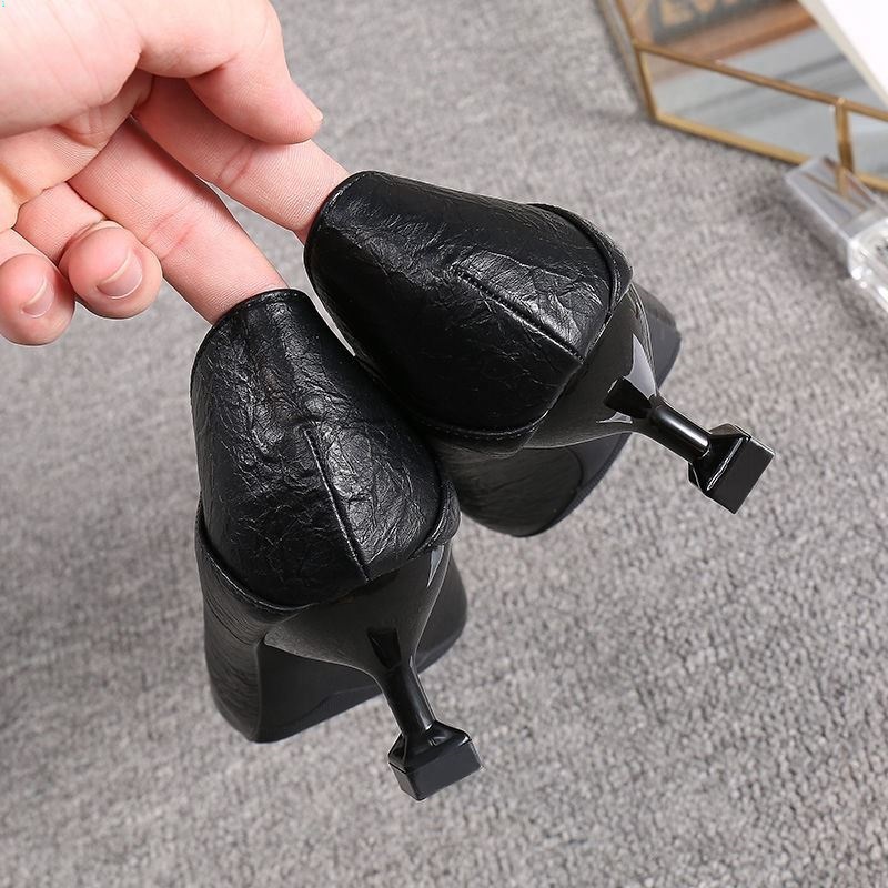 Giày Cao Gót 3cm Da Mềm 5cm Thời Trang Công Sở Thanh Lịch Cho Nữ