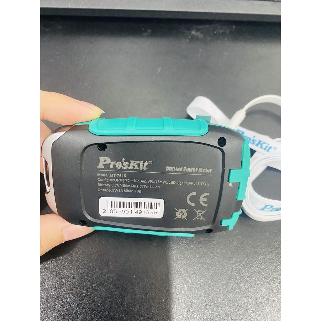 Máy đo công suất quang Pro'sKit MT-7615 4in1 đo OPM + VFL15km + LED + Test mạng