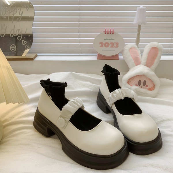 Giày mary jane Da Đế Dày Kiểu Dáng Đơn Giản Trẻ Trung Dành Cho Nữ