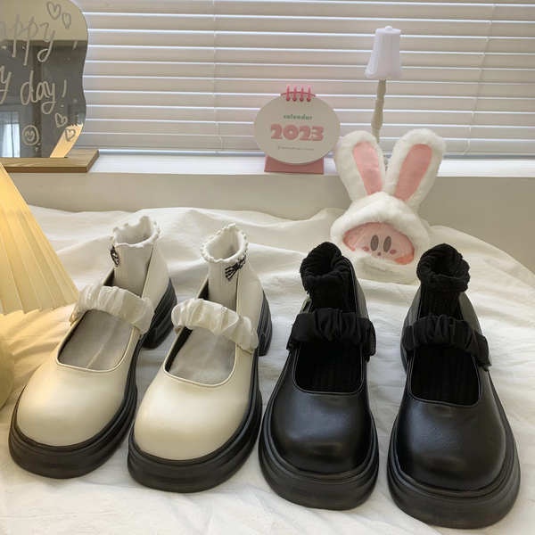 Giày mary jane Da Đế Dày Kiểu Dáng Đơn Giản Trẻ Trung Dành Cho Nữ
