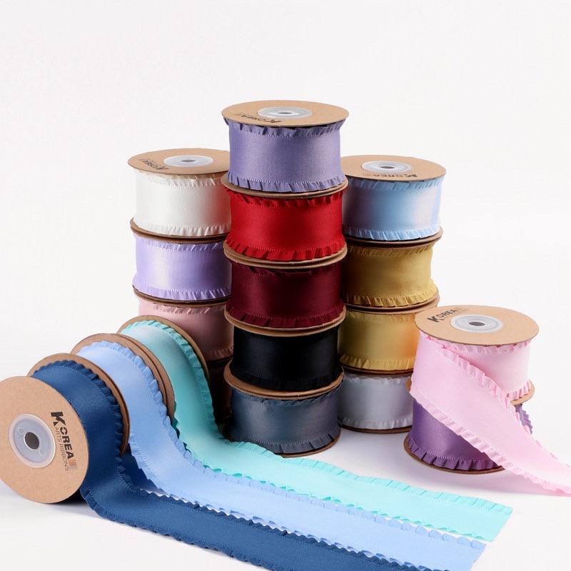 Ruy băng lụa viền bèo 4.0cm