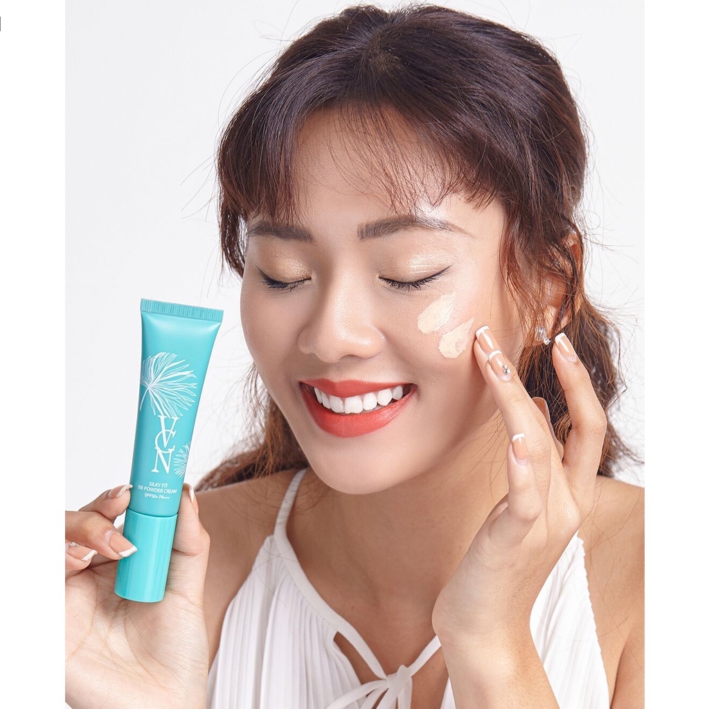 Kem Nền trang điểm VCN Silky Fit Bb Powder Cream Spf 50+ Pa+++ Che Khuyết Điểm Siêu Mịn da đẹp, sắc đẹp 20G Thailand