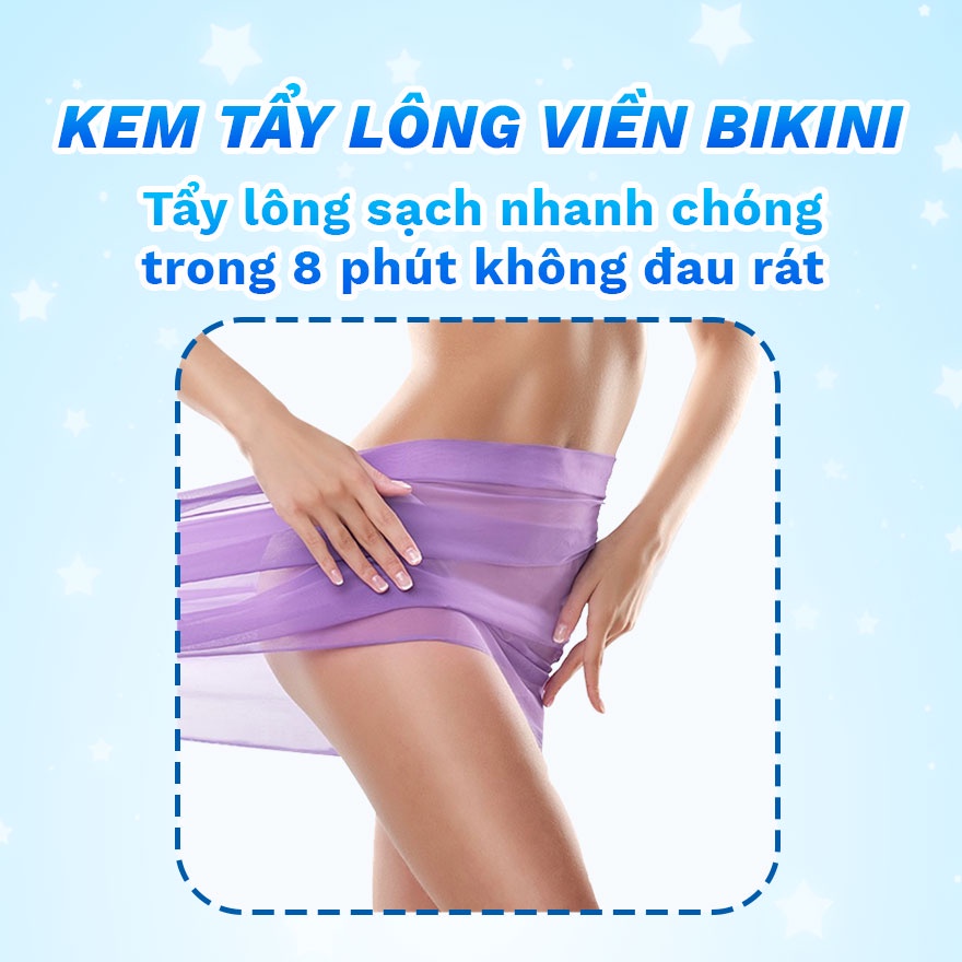 Bộ Kem tẩy lông Bikini và gel dưỡng da sau tẩy lông Cléo, tẩy sạch nhanh, an toàn, hiệu quả, êm dịu 50g/tuýp