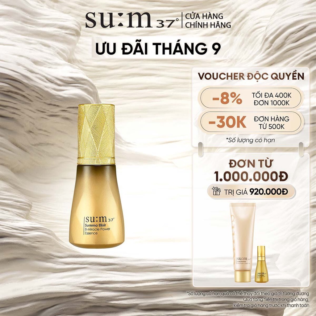 Tinh chất chống lão hóa đa tác động cải thiện 8 vấn đề Su:m37 8-Miracle Power Essence 30ml
