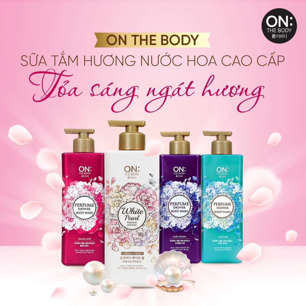 Sữa tắm dưỡng ẩm hương nước hoa On: The Body Perfume White Pearl 500g