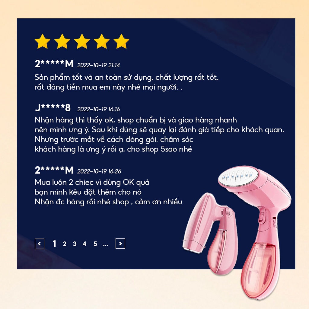 Bàn Là Hơi Nước Cầm Tay Đa Năng, Dung Tích Lớn, Dễ Dàng Mang Theo, Siêu Bền Đẹp - Tongkhogiadung