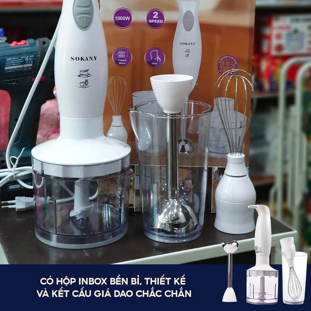 Máy Xay Cầm Tay Sokany Hb230a Loại Bộ, Xay Sinh Tố ,máy Xay Đa Năng Cao Cấp. Tongkhogiadung
