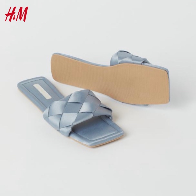 Dép nữ HM auth size 37 chất liệu satin