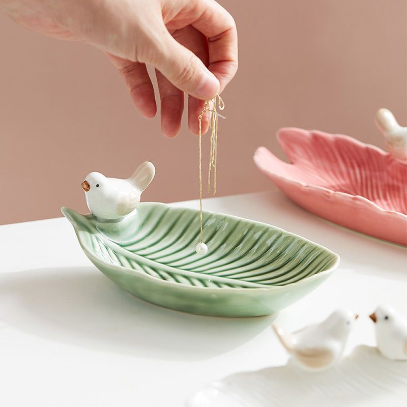 Khay Đựng Trái Cây / Trang Sức Hình Chú Chim Bằng Gốm Sứ Dễ Thương Xinh Xắn