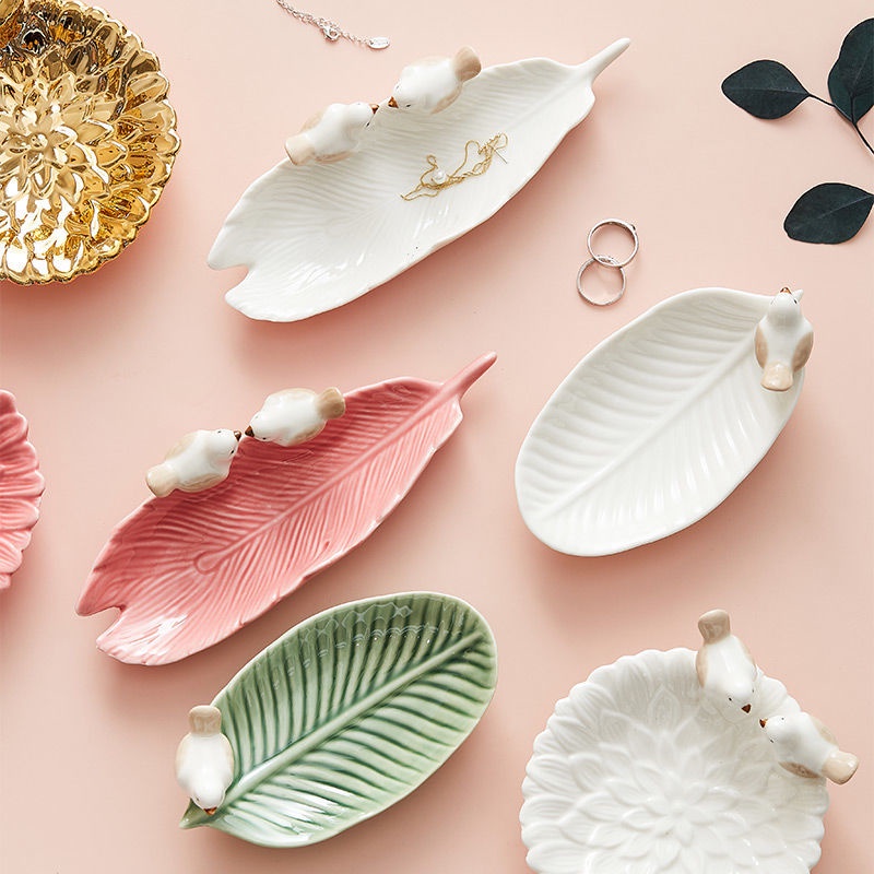 Khay Đựng Trái Cây / Trang Sức Hình Chú Chim Bằng Gốm Sứ Dễ Thương Xinh Xắn