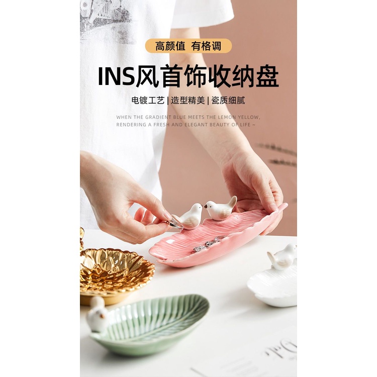 Khay Đựng Trái Cây / Trang Sức Hình Chú Chim Bằng Gốm Sứ Dễ Thương Xinh Xắn