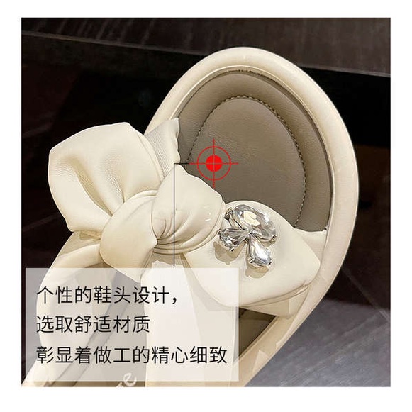 Dép Xỏ Ngón Đế Mềm Đính Nơ Thời Trang Dành Cho Nữ