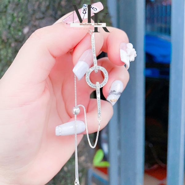 Lắc Tay Bạc Nữ Đính Đá Nhiều Mẫu Hot Trend - Vòng Tay Bạc MiuNaKo