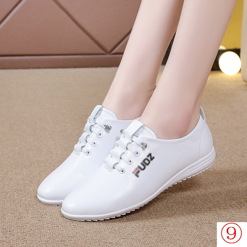 Giày Trắng Đế Cao Su Mềm Chống Trượt Thoáng Khí Phong Cách Thời Trang Mùa Hè 2023