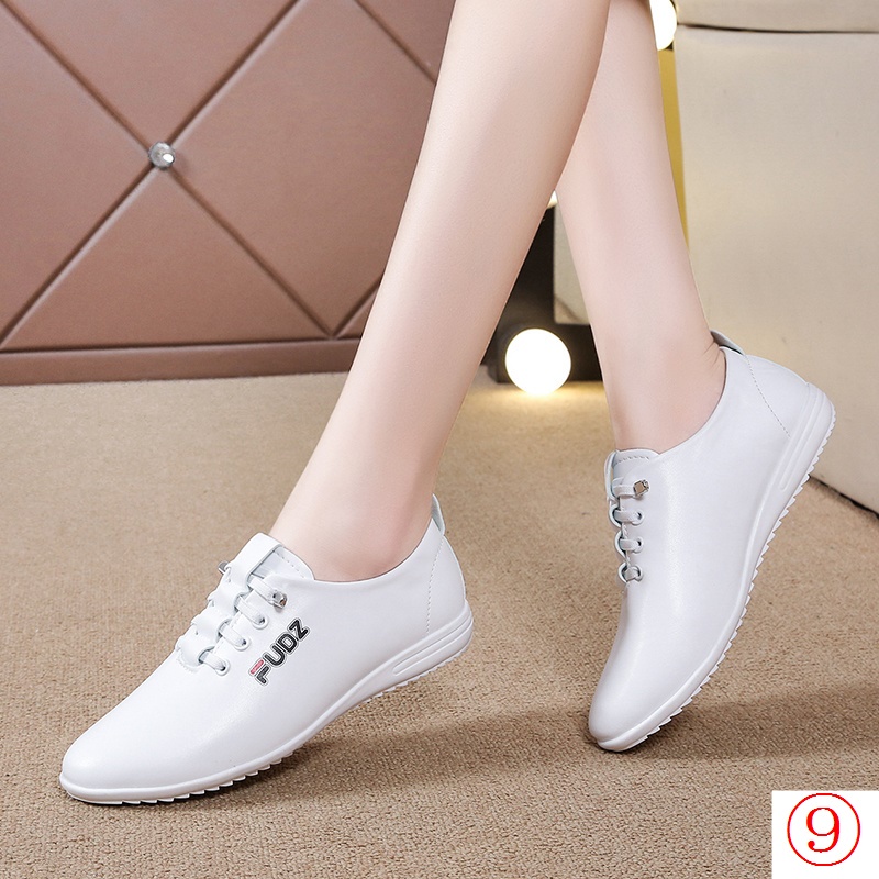 Giày Trắng Đế Cao Su Mềm Chống Trượt Thoáng Khí Phong Cách Thời Trang Mùa Hè 2023