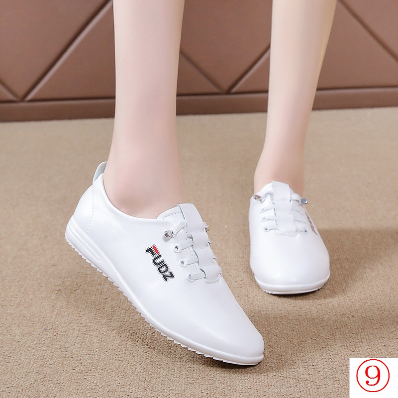 Giày Trắng Đế Cao Su Mềm Chống Trượt Thoáng Khí Phong Cách Thời Trang Mùa Hè 2023