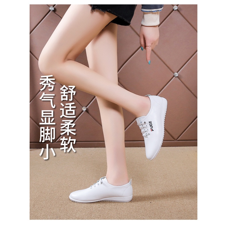 Giày Trắng Đế Cao Su Mềm Chống Trượt Thoáng Khí Phong Cách Thời Trang Mùa Hè 2023