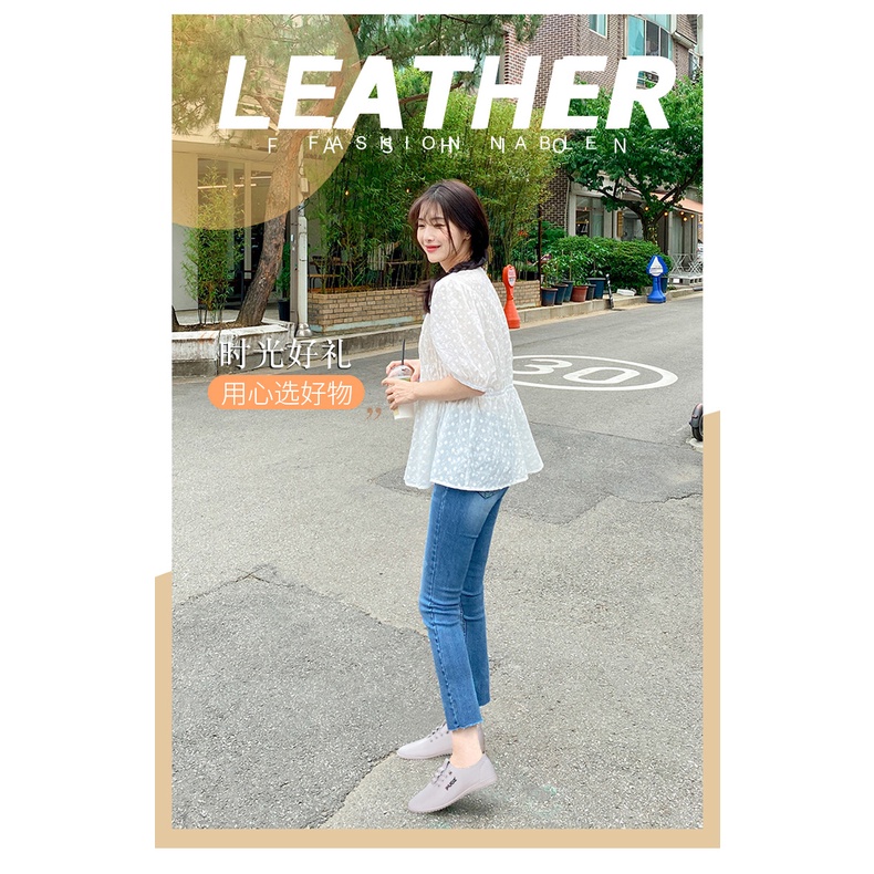 Giày Trắng Đế Cao Su Mềm Chống Trượt Thoáng Khí Phong Cách Thời Trang Mùa Hè 2023