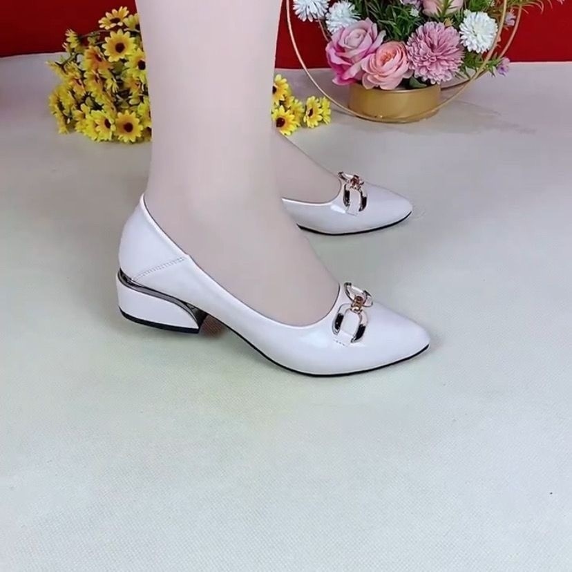 Giày Búp Bê Da Mềm Mũi Nhọn Thời Trang Mùa Thu Cho Nữ