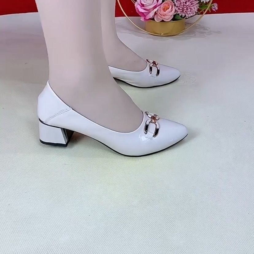 Giày Búp Bê Da Mềm Mũi Nhọn Thời Trang Mùa Thu Cho Nữ