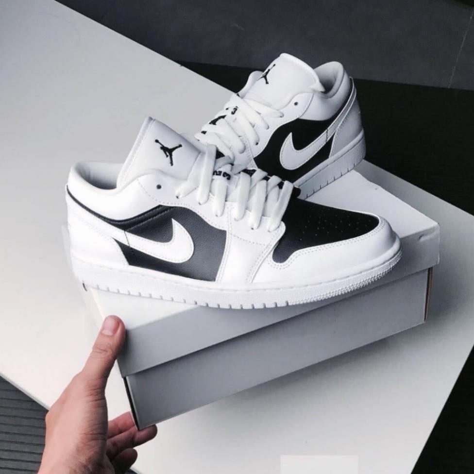 Giày Jordan 1 Low Panda, Giày JD1 Low Trắng Mũi Đen Cổ Thấp Bản Cao Cấp Full Box Bill. .Zara Stores