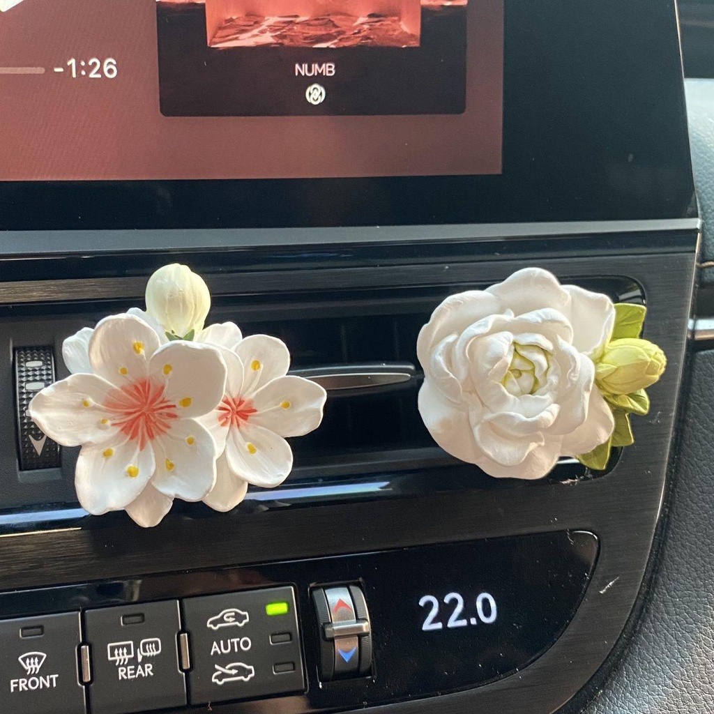Phụ Kiện Khuếch Tán Hương Thơm Gắn Điều Hòa Xe Hơi Hình Hoa Nhài