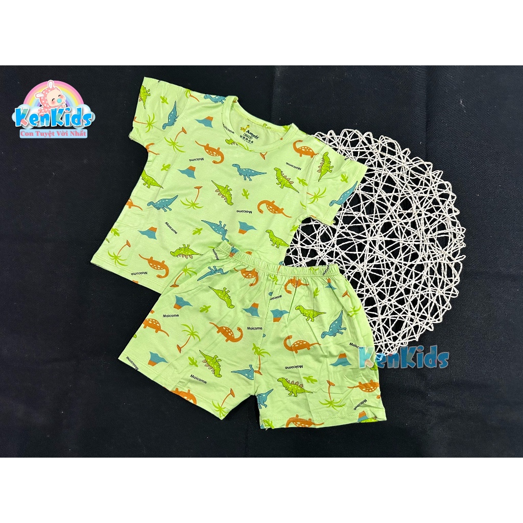Bộ ngắn thun mịn mát cho bé gái / bé trai Amamio