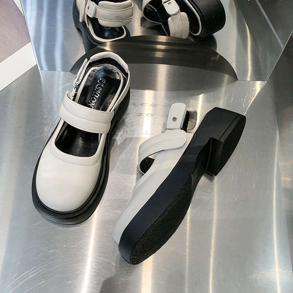 Giày Da Đế Dày Thời Trang Dành Cho Nữ