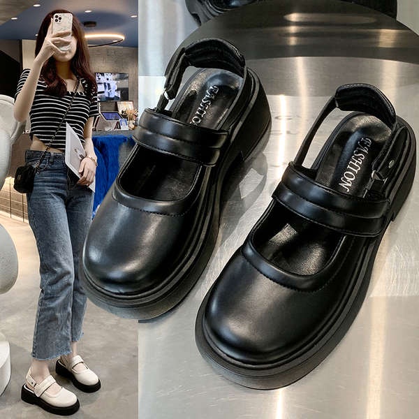 Giày Da Đế Dày Thời Trang Dành Cho Nữ