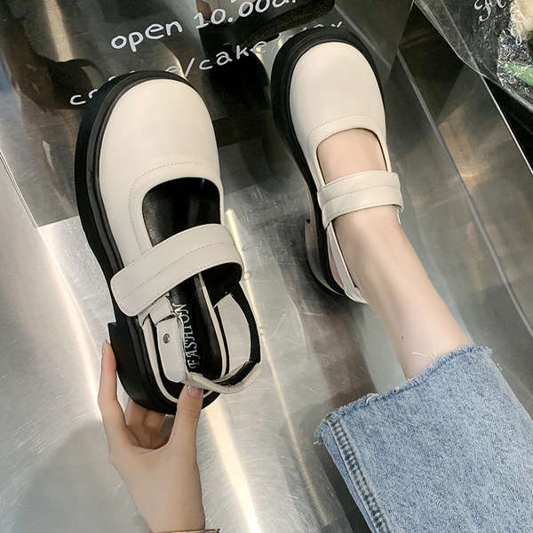 Giày Da Đế Dày Thời Trang Dành Cho Nữ