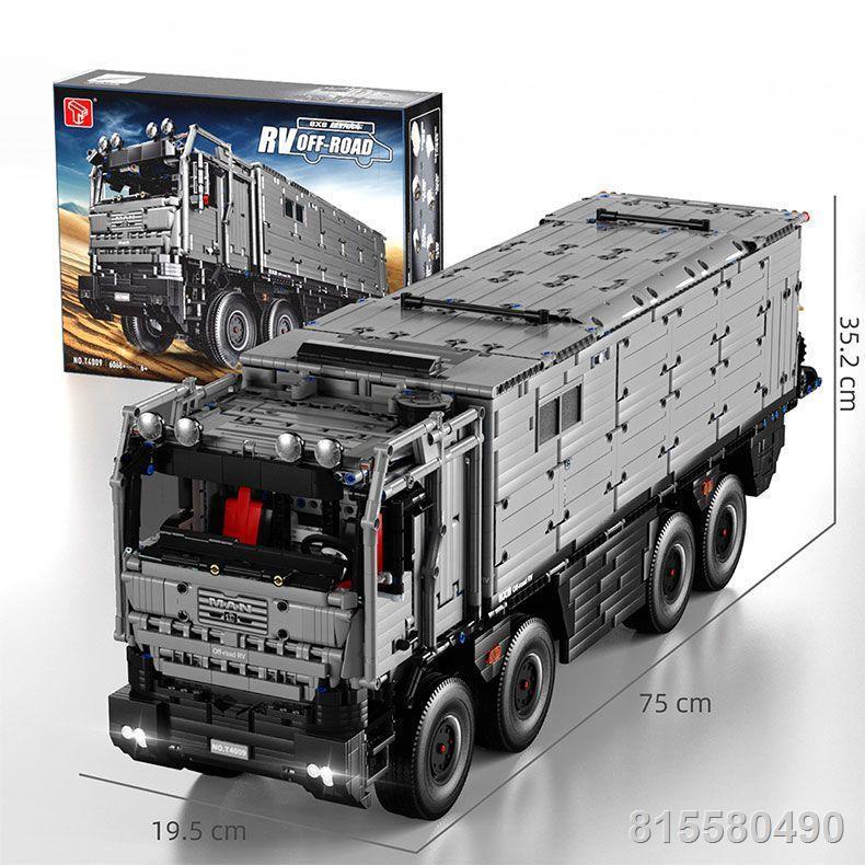 Rael Unimog tương thích với các khối xây dựng Lego RV xe cứu hộ cơ khí nhóm đồ chơi lắp ráp quà tặng sinh nhật