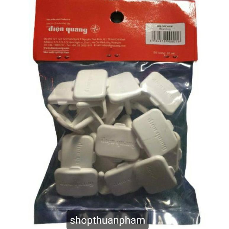 Nắp che bịt ổ điện Điện Quang túi 20 cái