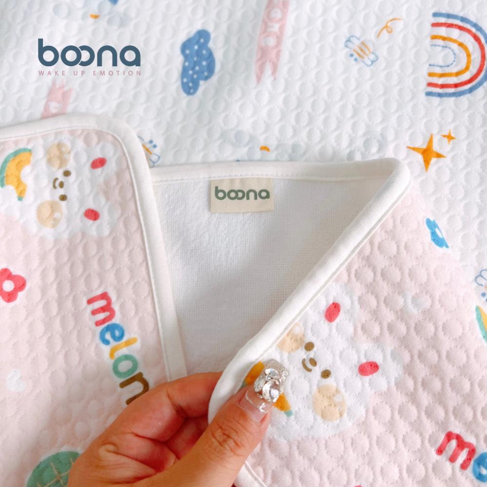 Tấm lót chống thấm cho bé BOONA Bề Mặt Organic Siêu Mềm Mịn Và Thoáng Khí Lót Chống Thấm êm ái cho bé nằm