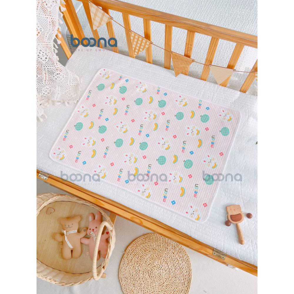 Tấm lót chống thấm cho bé BOONA Bề Mặt Organic Siêu Mềm Mịn Và Thoáng Khí Lót Chống Thấm êm ái cho bé nằm