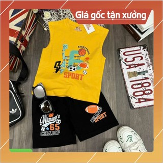 Bộ trang phục bé trai mẫu bóng chày sát nách từ 10kg đến 28kg-mẫu bóng chày -nam kids