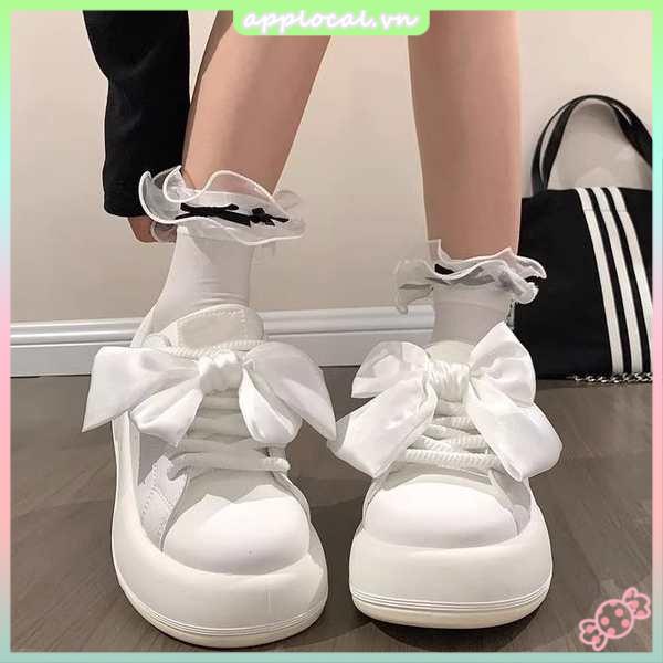 Giày Thời Trang Đính Nơ Đáng Yêu Cho Nữ